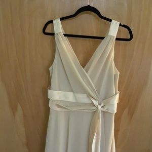 Sleeveless champagne cocktail dress